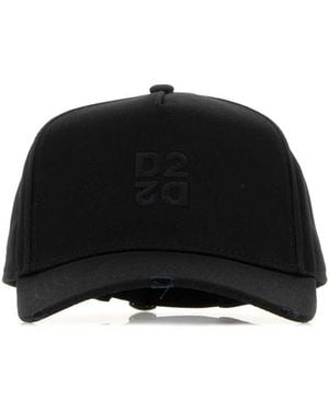 DSquared² Black Cotton Baseball Cap
