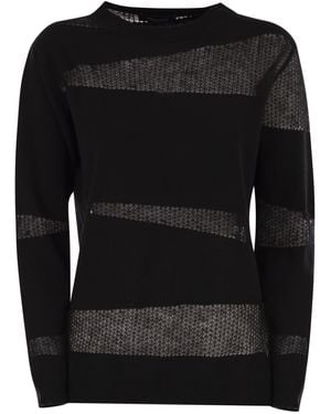 Fabiana Filippi Platinum Boat Neck Sweater - Zwart