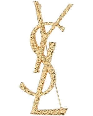 Saint Laurent Cassandre Brooche - Metallic