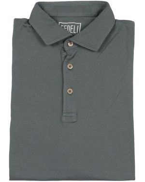 Fedeli Polo Shirt S/S Knitted - Grey