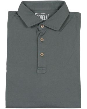 Fedeli Polo Shirt S/S Knitted - Grey
