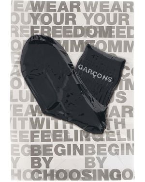 Comme des Garçons Logo Socken - Grau