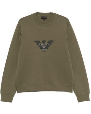 Emporio Armani Logo Cotton Sweatshirt - Green