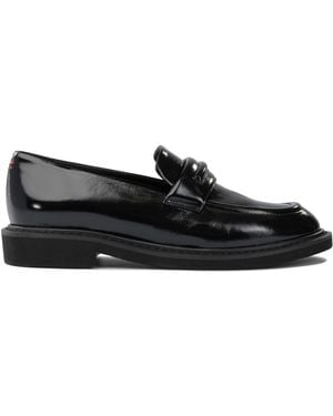 Halmanera Glanzende Leren Loafers - Zwart