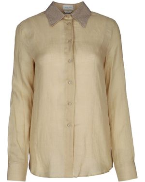 Jacob Cohen L/S Shirt With Studs - Natural