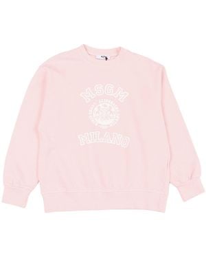 MSGM Washed Sweatshirt Cotton - Pink