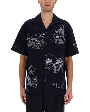 Drole de Monsieur Shirt With Embroidery - Black