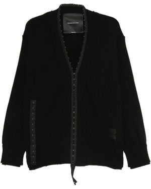 FEDERICO CINA Corset Destgierte Strickjacke - Schwarz