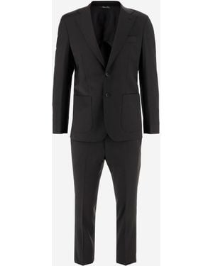 Brian Dales Stretch Wool Canvas Dress - Black