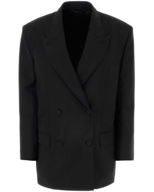 Givenchy Wool Blend Oversize Blazer - Black