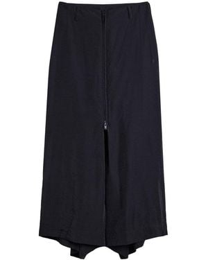 Y-3 Wide Pants With Zipper - Blue