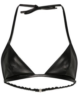 Rick Owens Triangel-Bandeau-Top Aus Leder - Schwarz