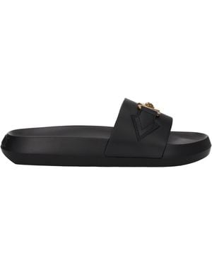 Versace Medusa Biggie Herrens Hausschuhe und Clogs aus Leder in Schwarz