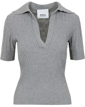 Erika Cavallini Semi Couture T Shirts En Polos Grijs