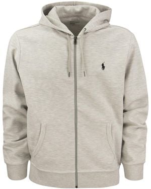 Polo Ralph Lauren Double Knit Hoodie Sweatshirt - Grey