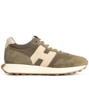 Hogan 'H601' Suede Sneakers - Metallic