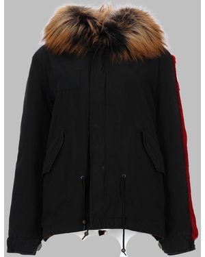 MR & MRS Mini Fur Sports Jacket - Black