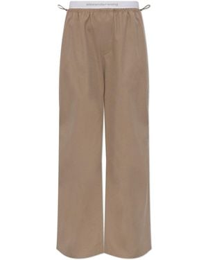Alexander Wang Double Layer Waist Trousers - Natural