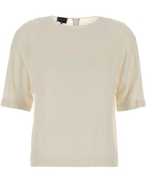 Giorgio Armani Silk T-Shirt For - White