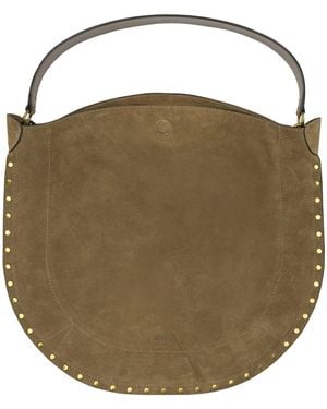 Isabel Marant "Oskan Hobo Soft" Large Shoulder Bag - Green