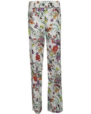5 PROGRESS Gedrukte Katoenen Broek - Wit