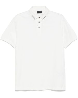 Emporio Armani Poloshirt Mit Logo-Stickerei - Weiß