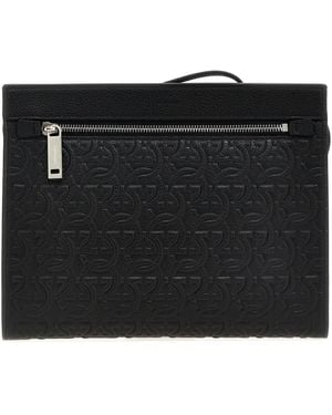 Ferragamo 'gancini' Koppeling - Zwart