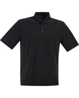 Herno Poloshirt aus technischem Funktionsstoff von - Schwarz