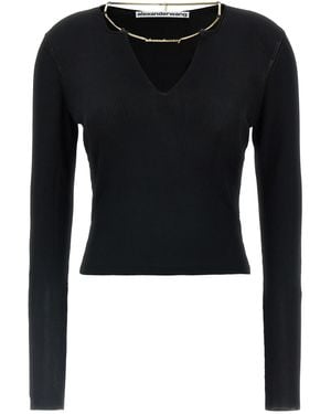 Alexander Wang Nameplate Chain' Sweater - Schwarz