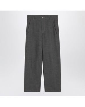 Brunello Cucinelli Medium Wool Blend Pants - Grey