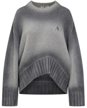 The Attico Der Attico-Pullover aus gesprühter Wolle Cachemire - Grau