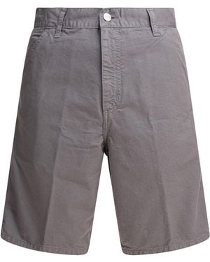 Carhartt Logo Drill Shorts - Grey