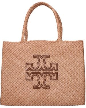 Tory Burch Pink Leather Shoulder Bag - Brown