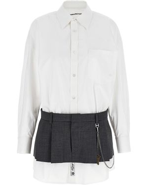 Alexander Wang 'Pre -Styled -Hemdkleid mit Kettenkleid' Kleid - Weiß