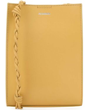 Jil Sander Leather Small Tangle Shoulder Bag - Yellow