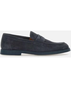 Doucal's Mink Suede Loafers - Blue