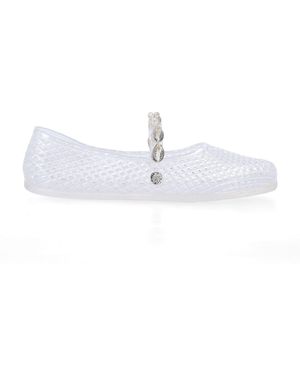 Ancient Greek Sandals Ancient Greek Iro Shells Ballerina - White