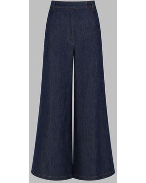 Dries Van Noten High-Waisted Denim Wide-Leg Trousers - Blue