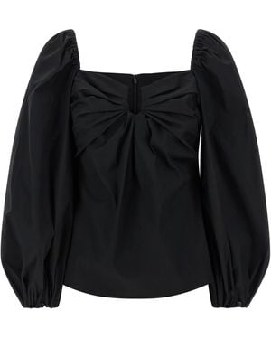 Carolina Herrera Puff' Sleeve Top - Black