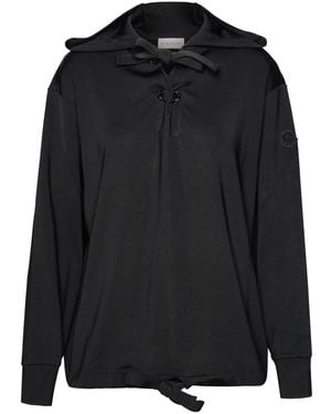 Moncler Viscose Sweatshirt - Schwarz