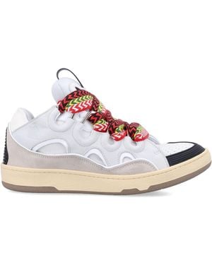 Lanvin Curb Leather Trainers - Pink