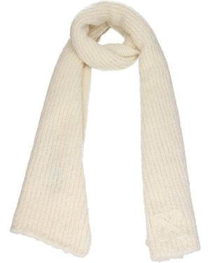 Off-White c/o Virgil Abloh Hommes blancss Foulards en laine beige / beige léger