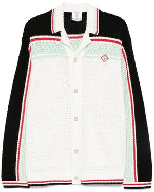 CASABLANCA Cardigan mit Streifen - Schwarz