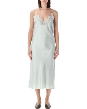 Rohe Lace-Detail Midi Dress - Grey