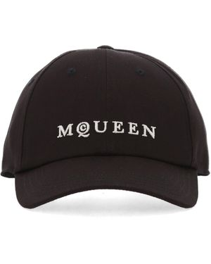 McQueen Schwarzer Elfenbein Verstellbarer Hut