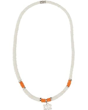DSquared² Logo Necklace - White