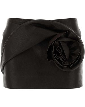 Magda Butrym Re26Leather24Skirtdarkbrown - Black