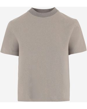 Jacquemus Cotton T-Shirt With Back Logo - Grey