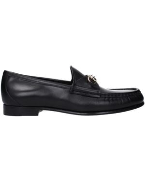 Gucci Moccasins And Leather - Black