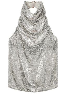 Stella McCartney Metalized Polyester Silk - Grey